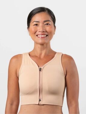 Prairie Wear HuggerPrima Compression Recovery Bra Size Large Unisex Wheat Beige